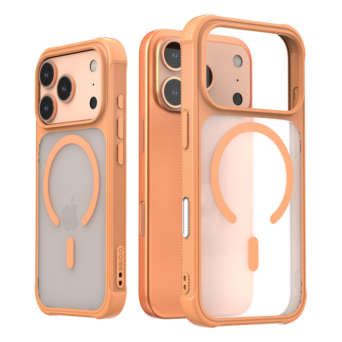 Araree iPhone 17 Pro Duple Armor Magsafe Case - Orange Araree iPhone 17 Pro Duple Armor Magsafe Case - Orange